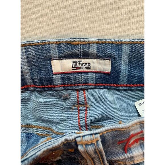 Tommy Hilfiger Women's High Rise Skinny Jeans Striped Blue Size 0 - Picture 2 of 13